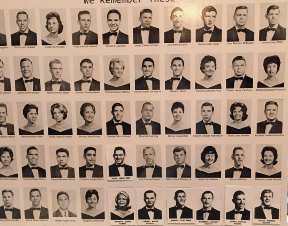 The 55th Reunion Committee presented an In Memoriam display dedicated to our fellow classmates who have died [transposed from the Class of 1964 Facebook Group page].